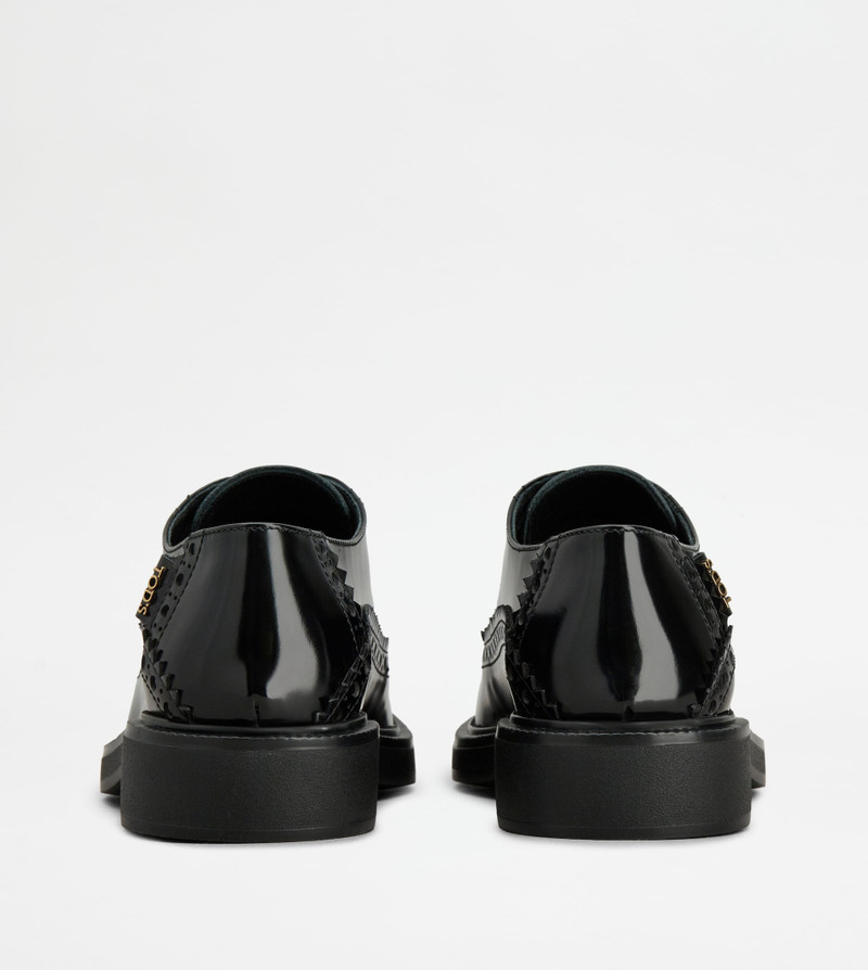 Tod's LACE-UPS IN LEATHER - BLACK outlook