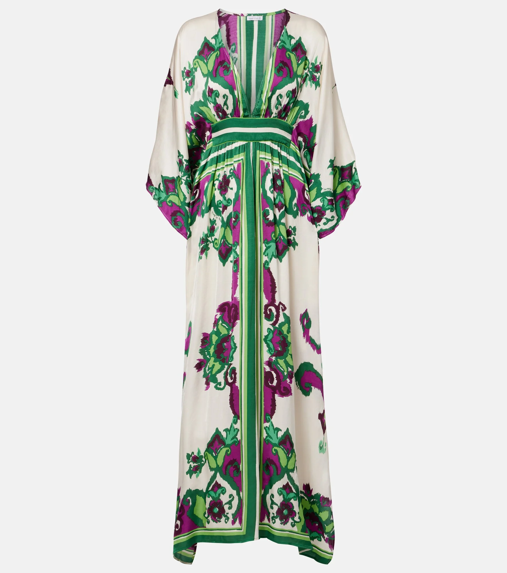 Sol floral satin kaftan - 1