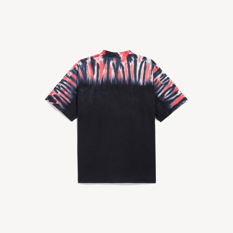 BALENCIAGA Men's Extreme Tie Dye Medium Fit T-shirt in Black outlook