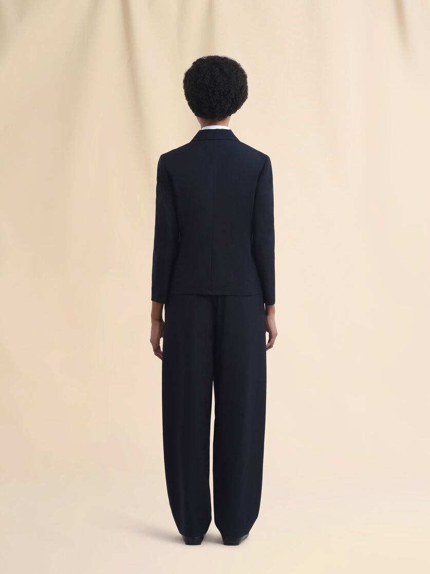 DEEP BLUE TROPICAL WOOL BABY JACKET WITH MARNI MENDING - 3
