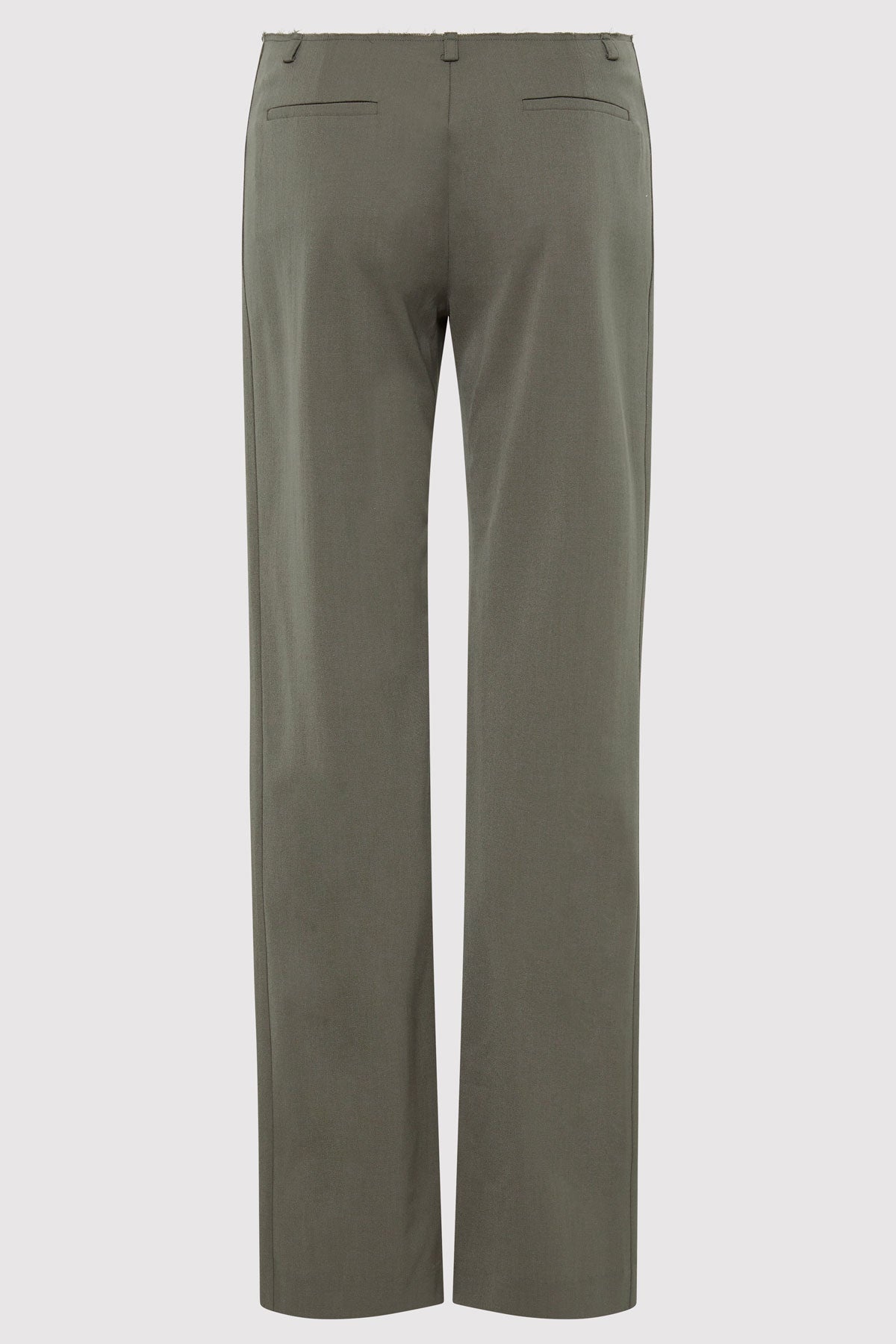 Raw Edge Pants - Smokey Olive - 7