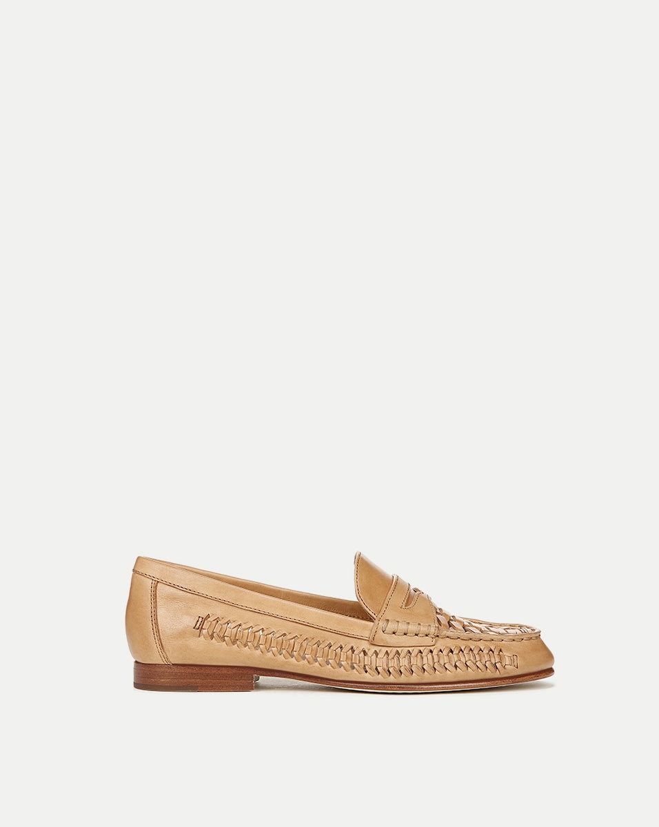 PENNY WOVEN LEATHER LOAFER - 1