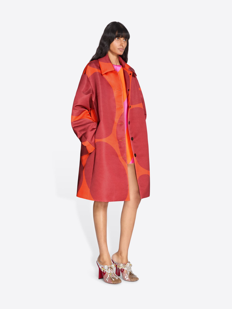 PRINTED A-LINE COAT 3