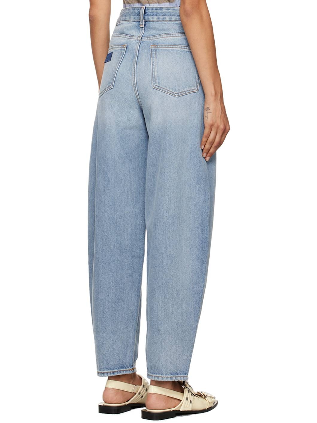 GANNI Blue Stary Jeans | ssense | REVERSIBLE
