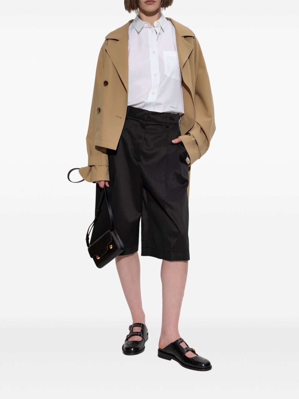 embroidered-logo shorts - 2
