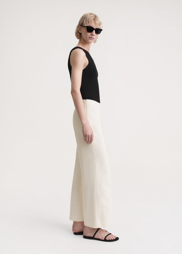Clean wide trousers macadamia - 3
