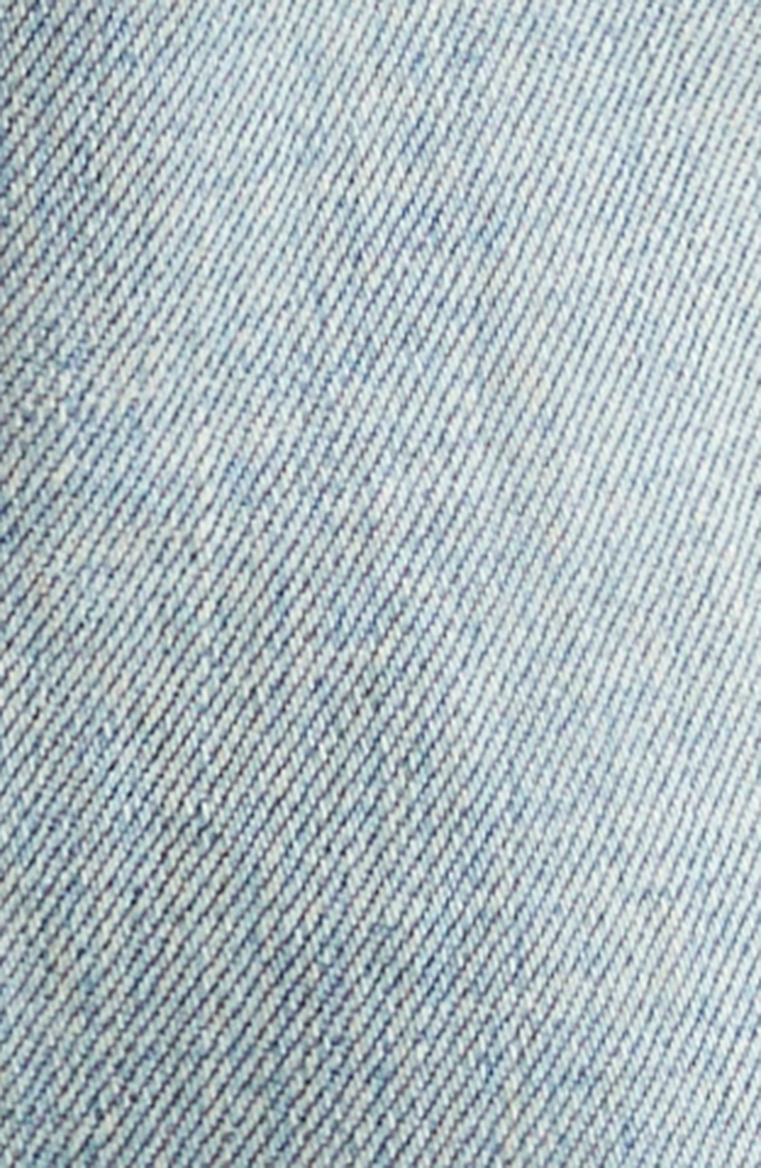 Fear of God Five-Pocket Raw Hem Straight Leg Jeans in Light Indigo at Nordstrom - 7