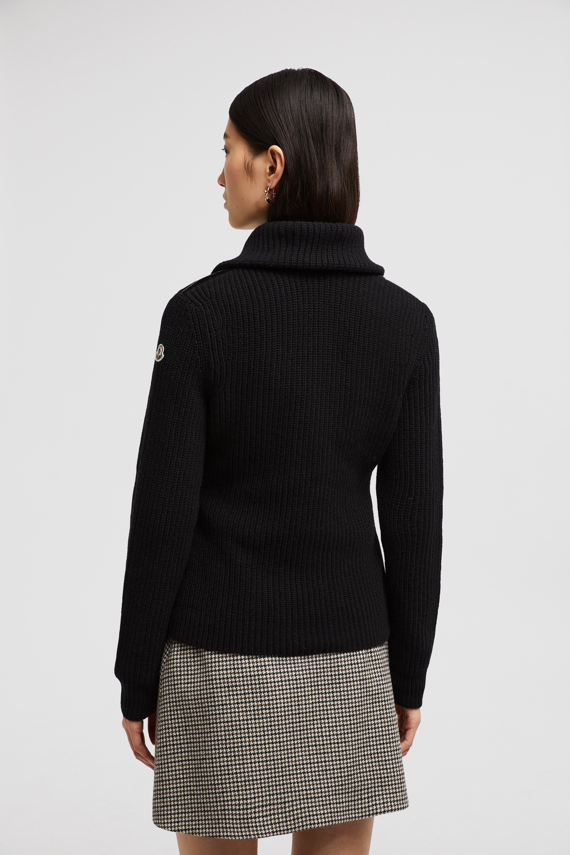 Padded Wool Zip-Up Cardigan - 5