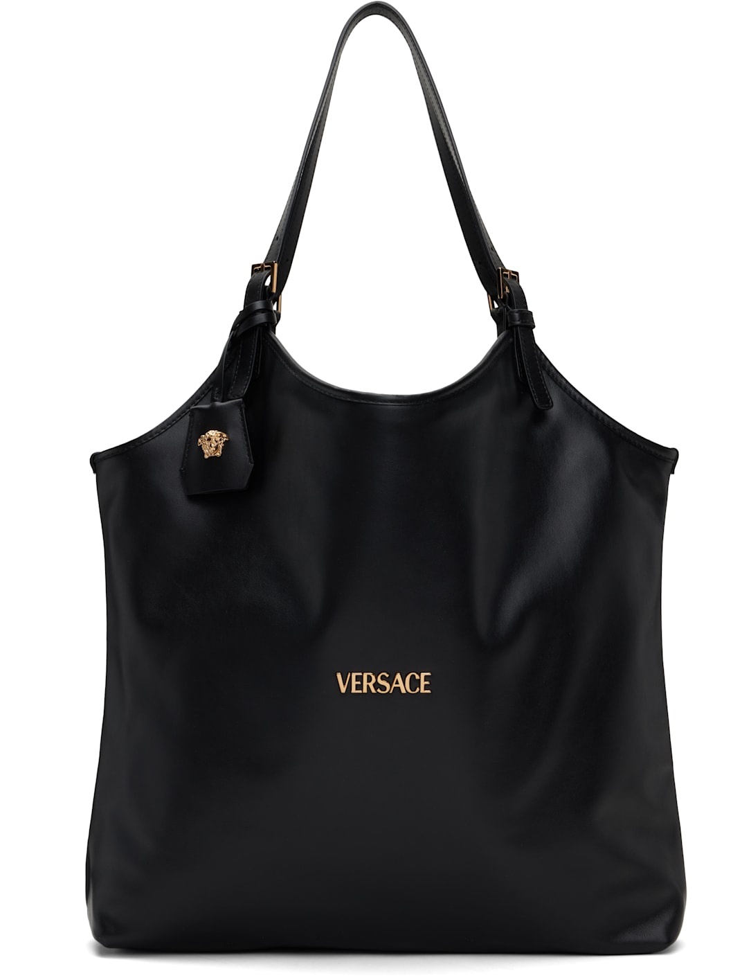 Black Calf Leather Tote - 1