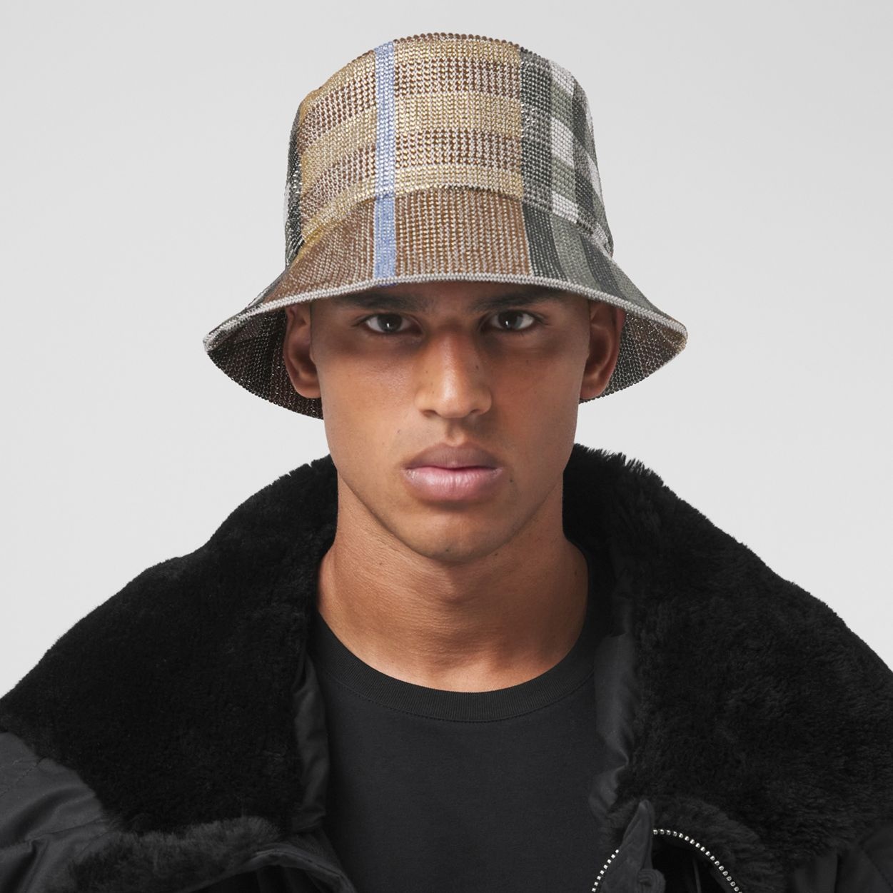 Crystal-embellished Check Bucket Hat - 4