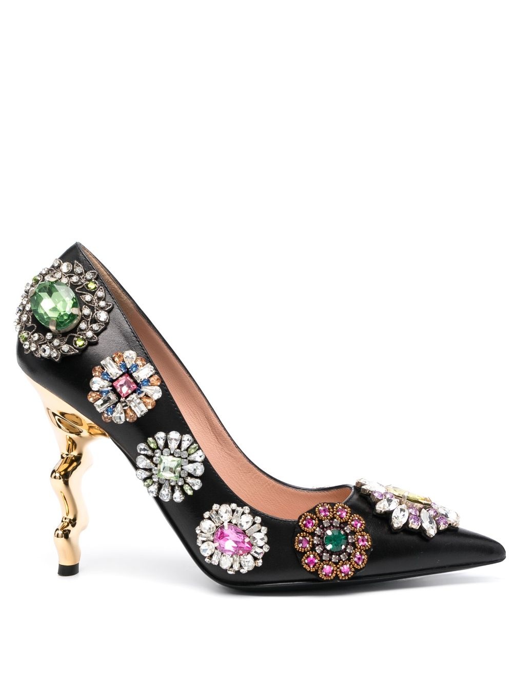 105mm crystal-embellished pumps - 1