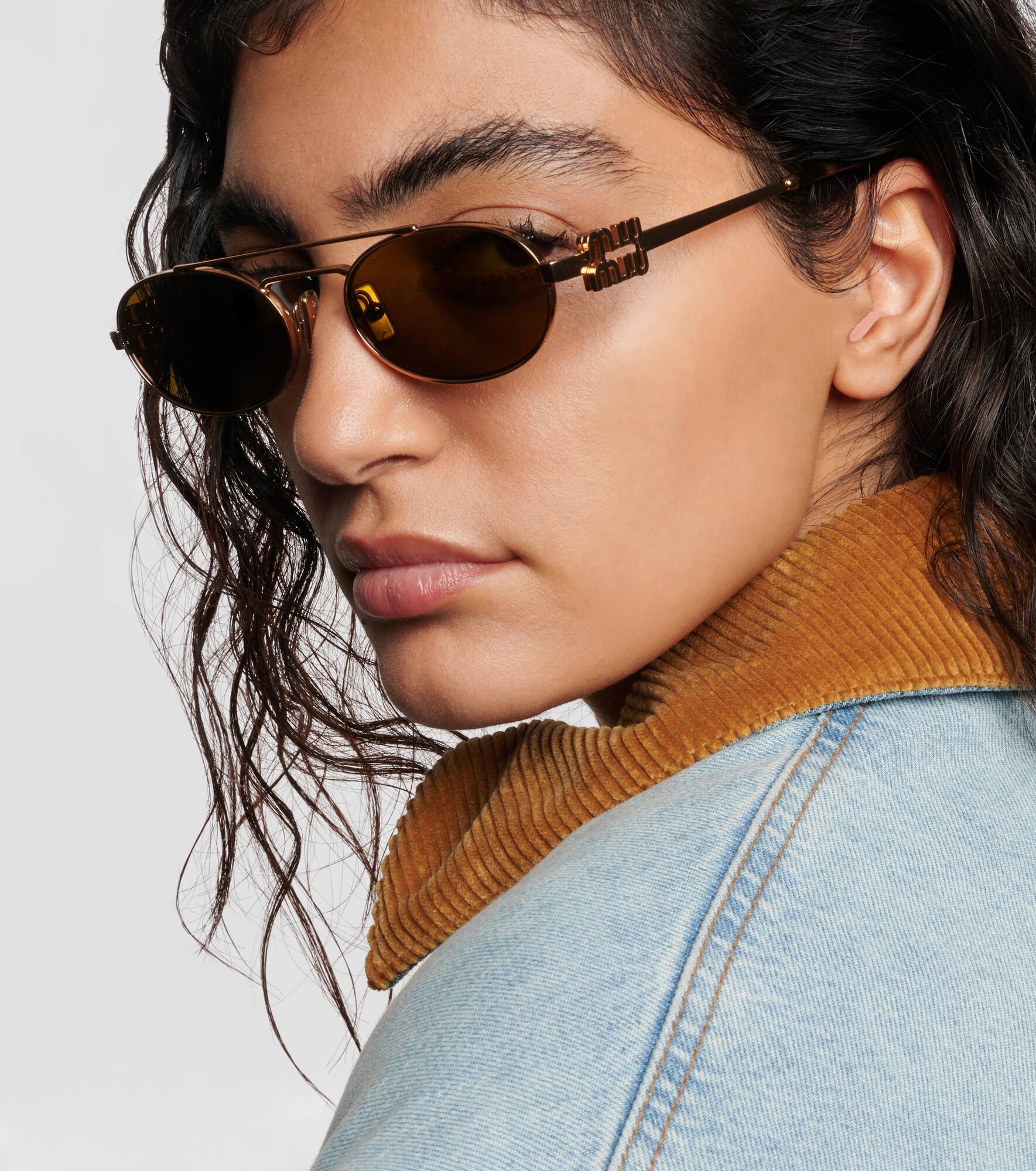 Logo oval sunglasses - 6