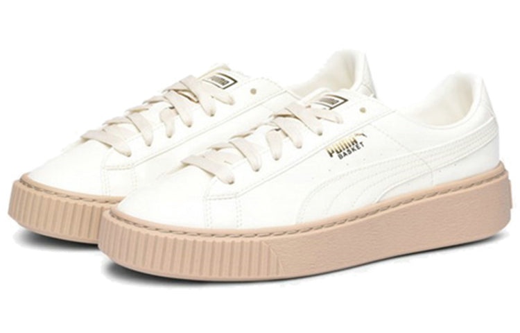 (WMNS) PUMA Basket Platform Patent Marshmallow 'White' 363314-05 - 3
