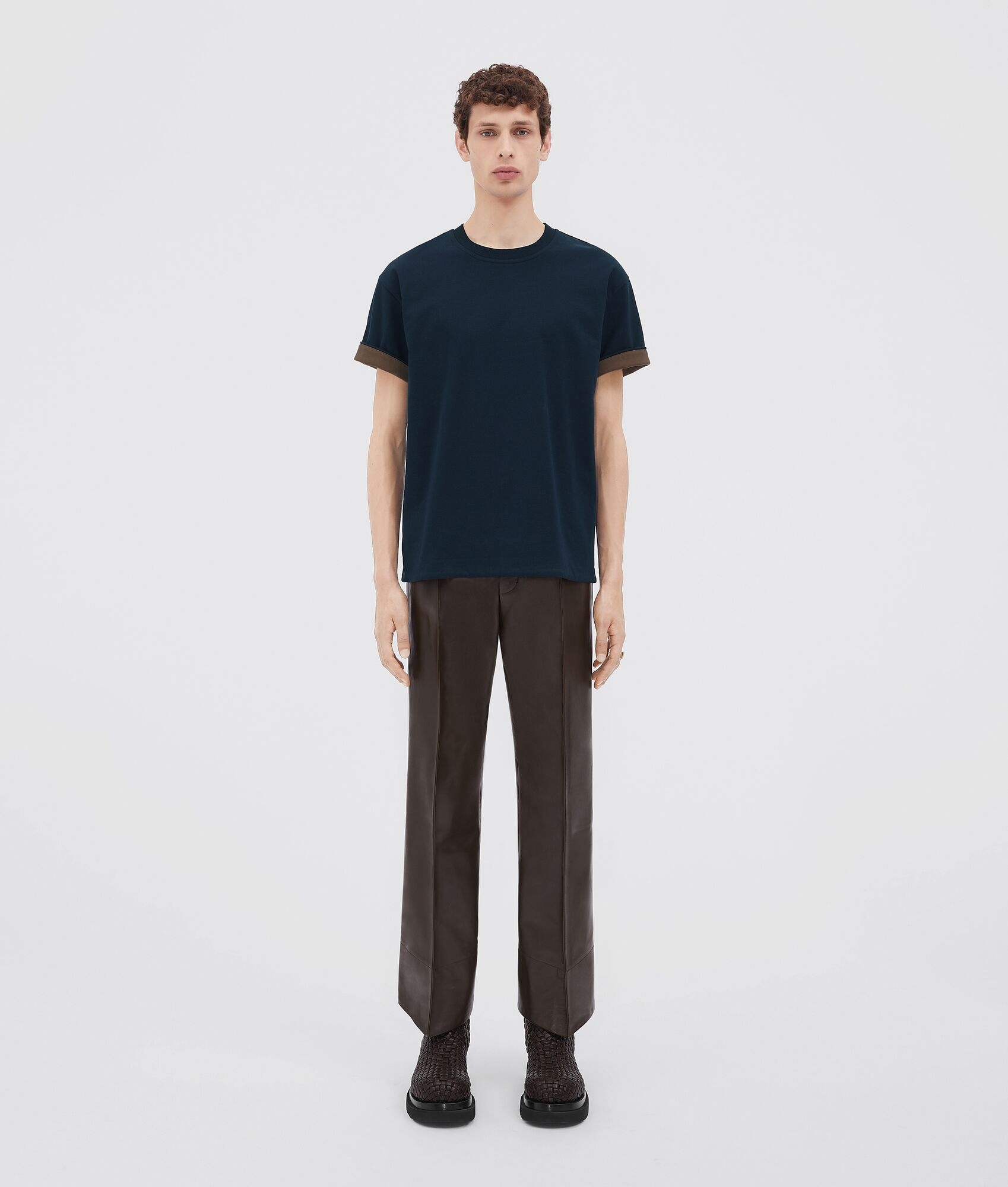 double layered cotton jersey t-shirt - 1