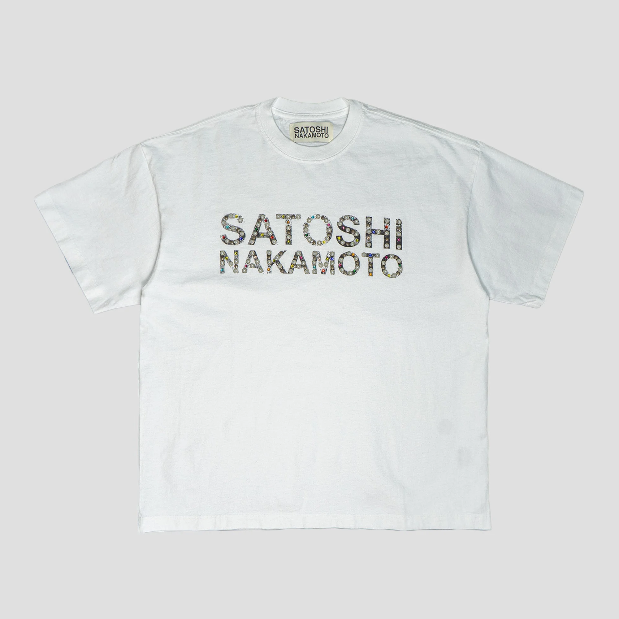 PEARL STUDDED LOGO T-SHIRTS - 1