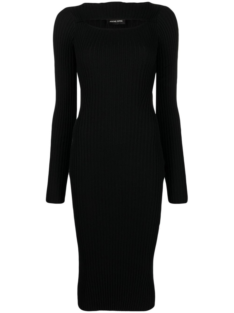 Lora cut-out ribbed dress 1