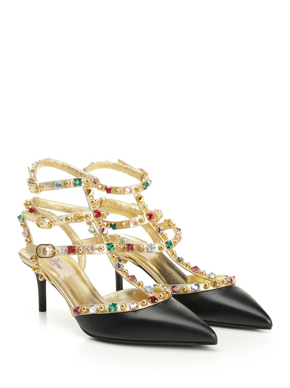 Rockstud Sandals Black - 2