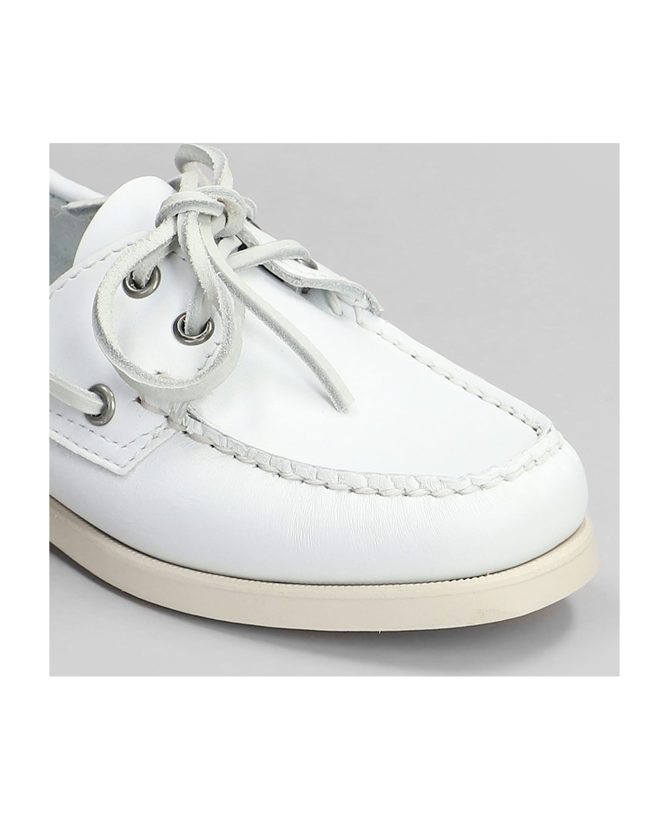 Portland Loafers In White Leather - 5