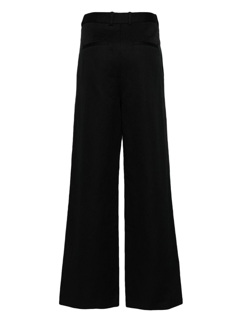 Loulou de Saison Idai high-waisted twill-weave palazzo pants outlook