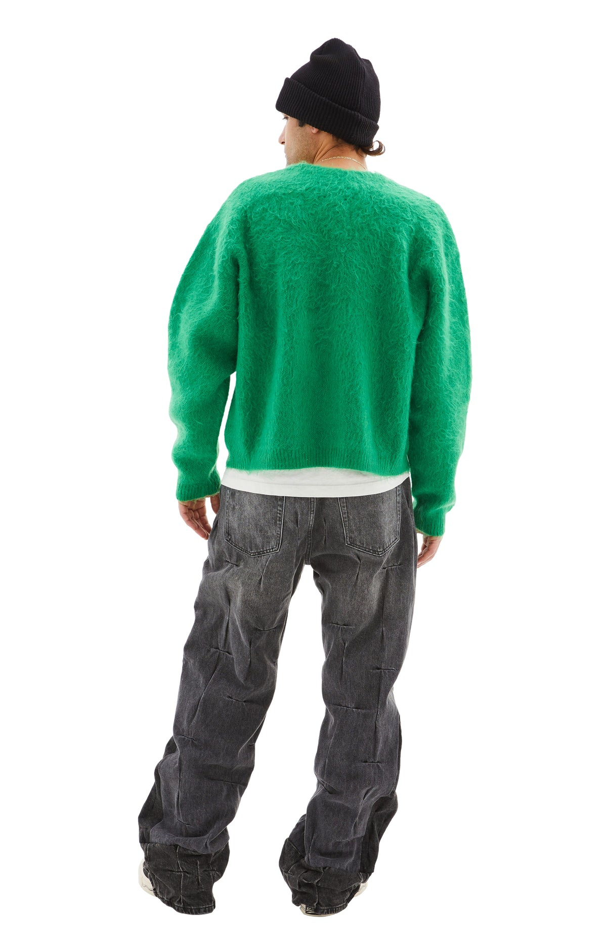 SM MOHAIR CARDIGAN (GREEN) - 3
