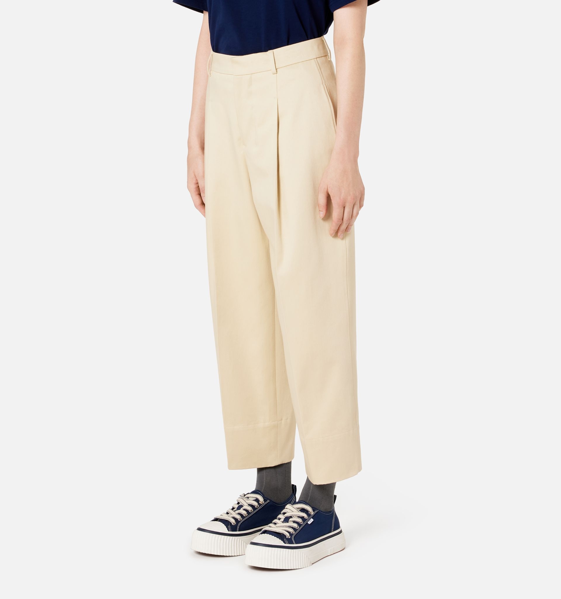 Wide Carrot Fit Trousers - 3