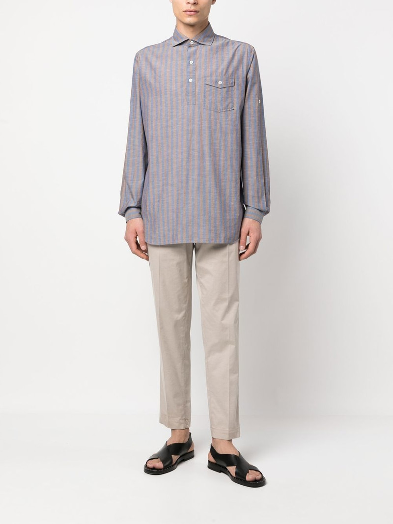 LARDINI striped cotton shirt outlook