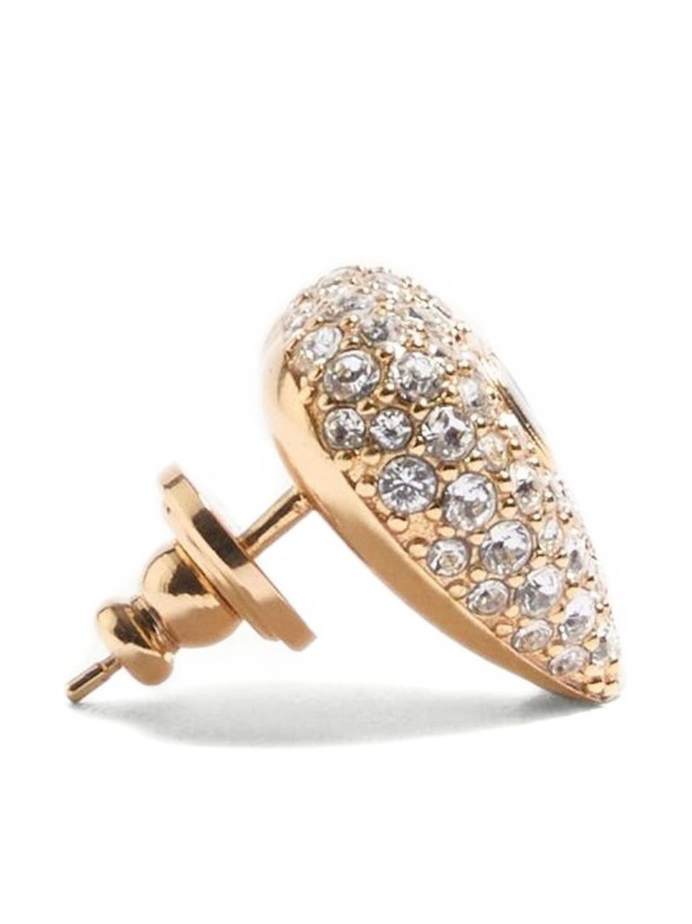 Coeur Royal crystal-embellished heart earrings - 3