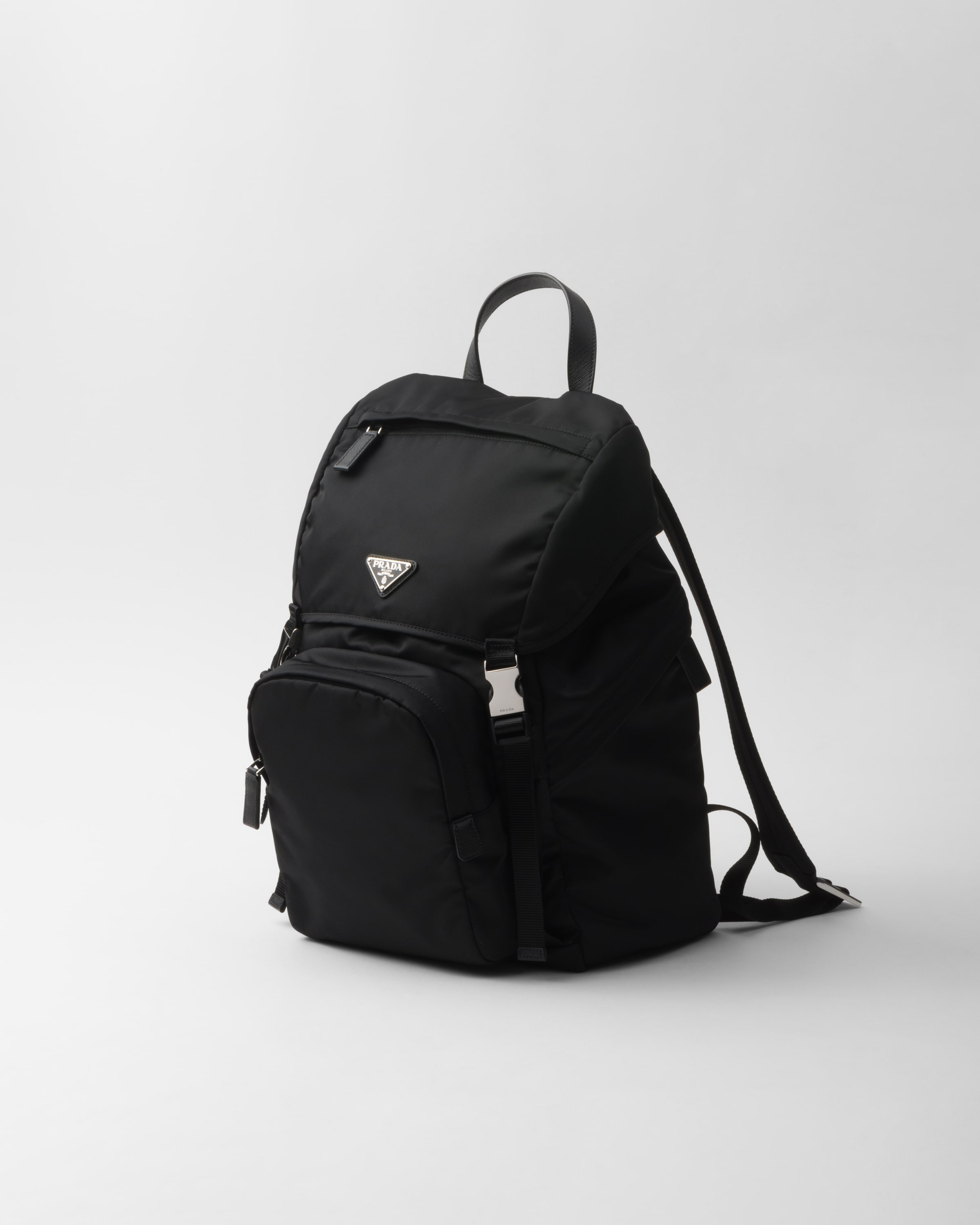 Re-Nylon and Saffiano leather backpack - 3