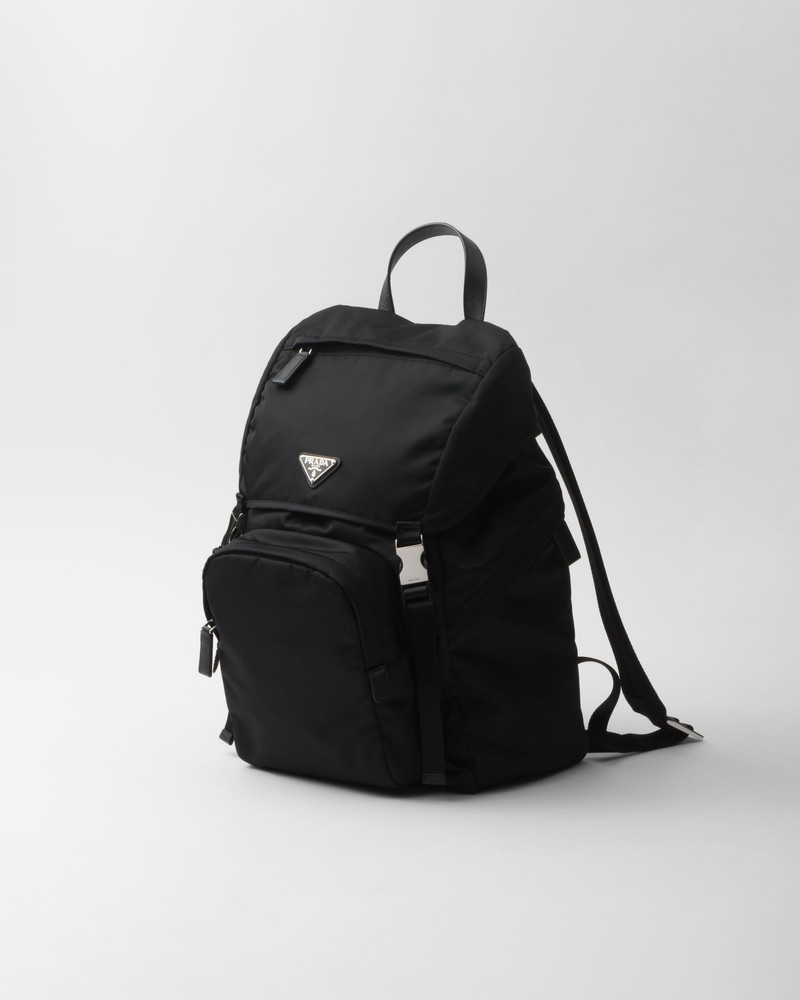 Re-Nylon and Saffiano leather backpack 3