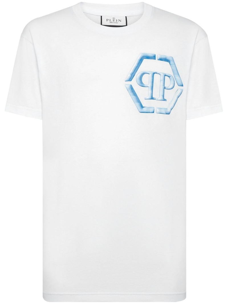 SS Hexagon-print cotton T-shirt 1