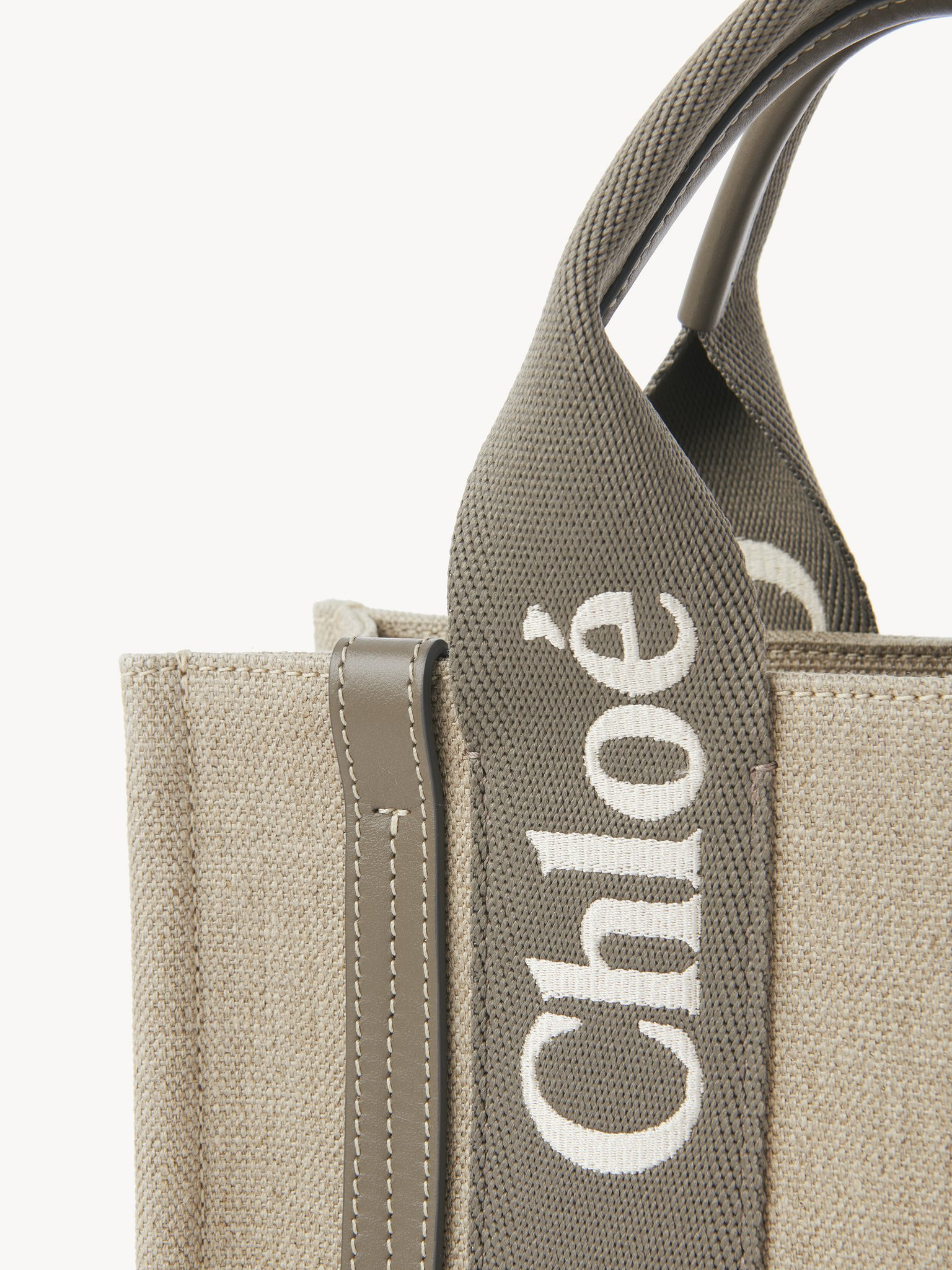SMALL WOODY TOTE BAG IN LINEN - 6
