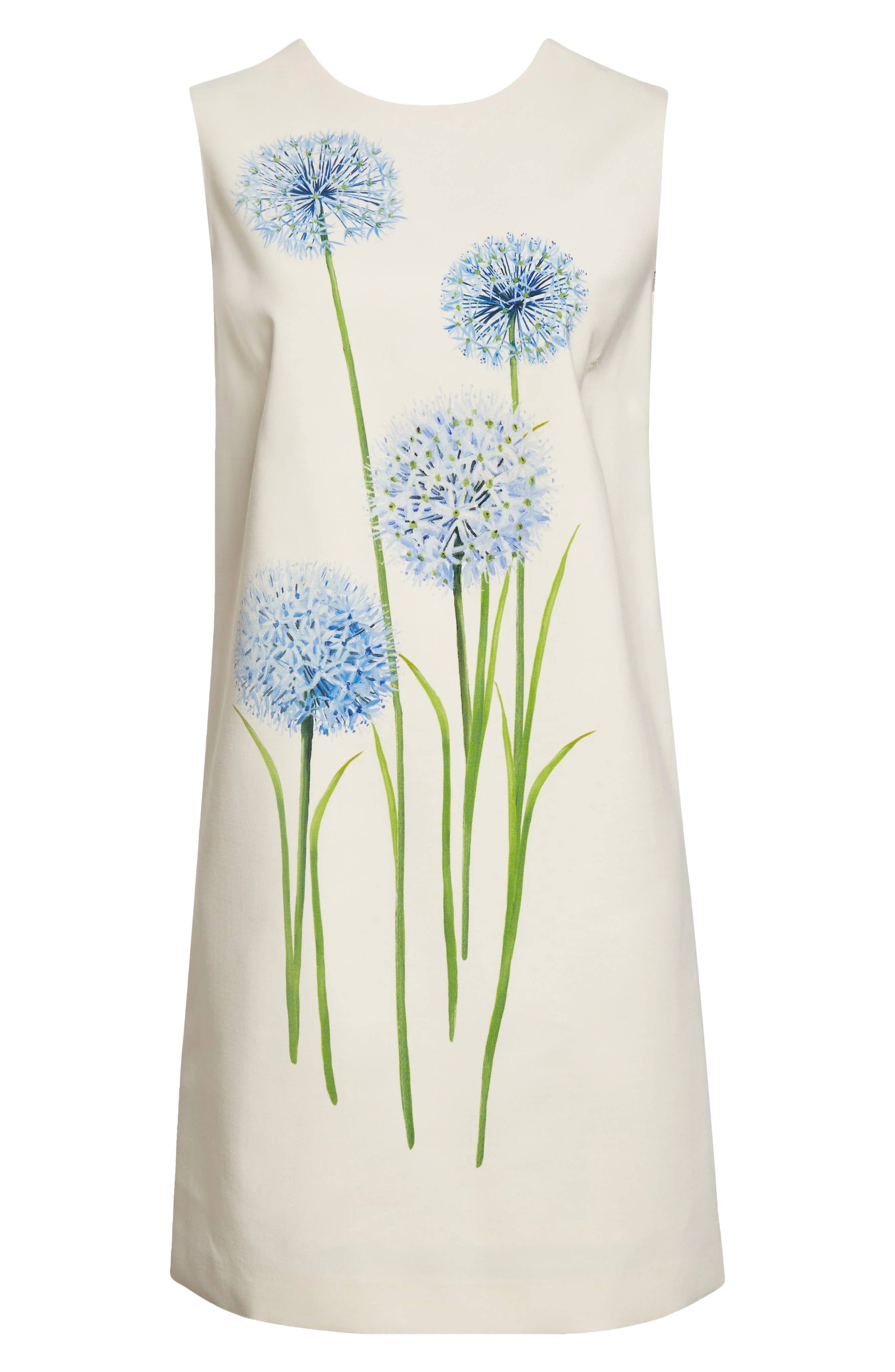 Oscar de la Renta Allium Print Shift Dress in Blue/White at Nordstrom - 1