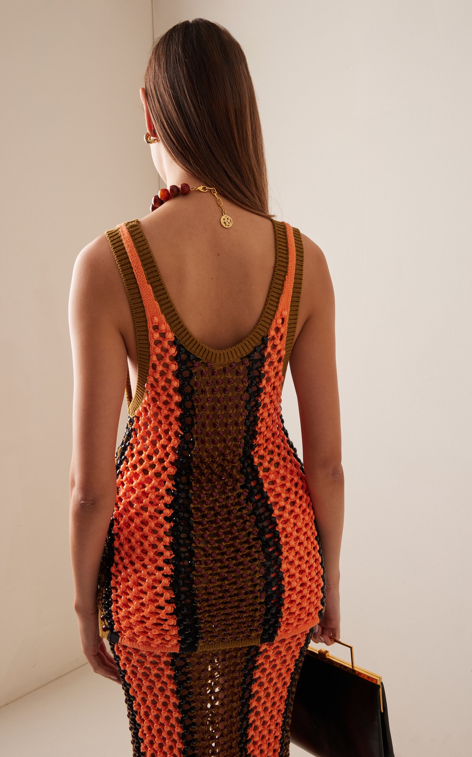 diotima Dennis Marina Cotton Crystal-Mesh Top multi modaoperandi