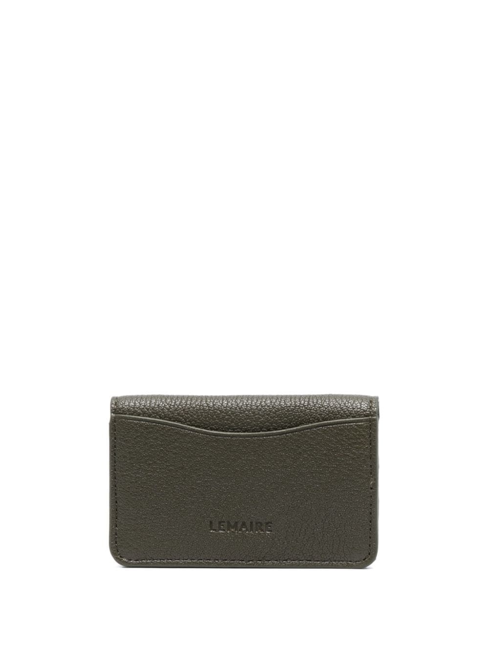 logo-debossed pebbled leather wallet - 2