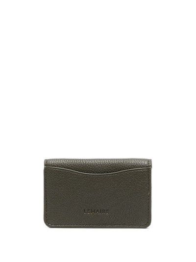 Lemaire logo-debossed pebbled leather wallet outlook