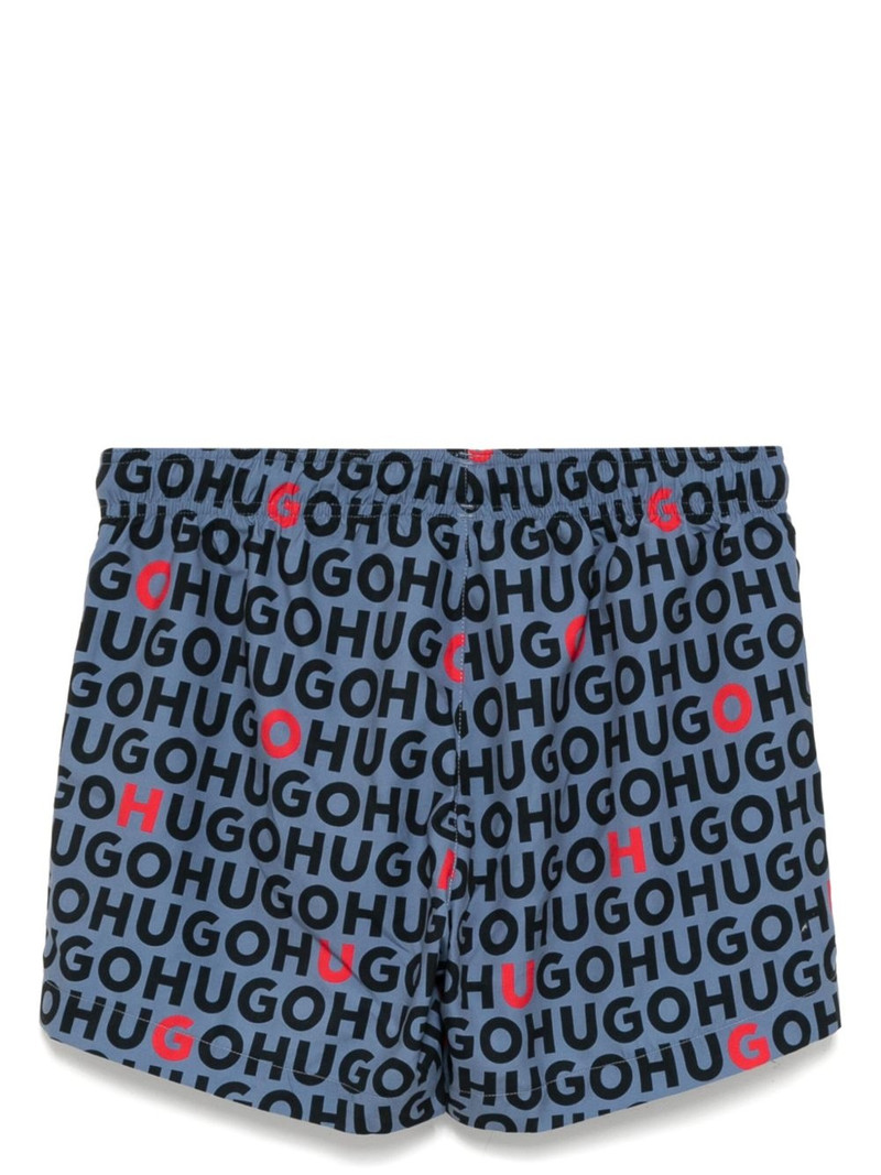 BOSS logo print swim shorts outlook