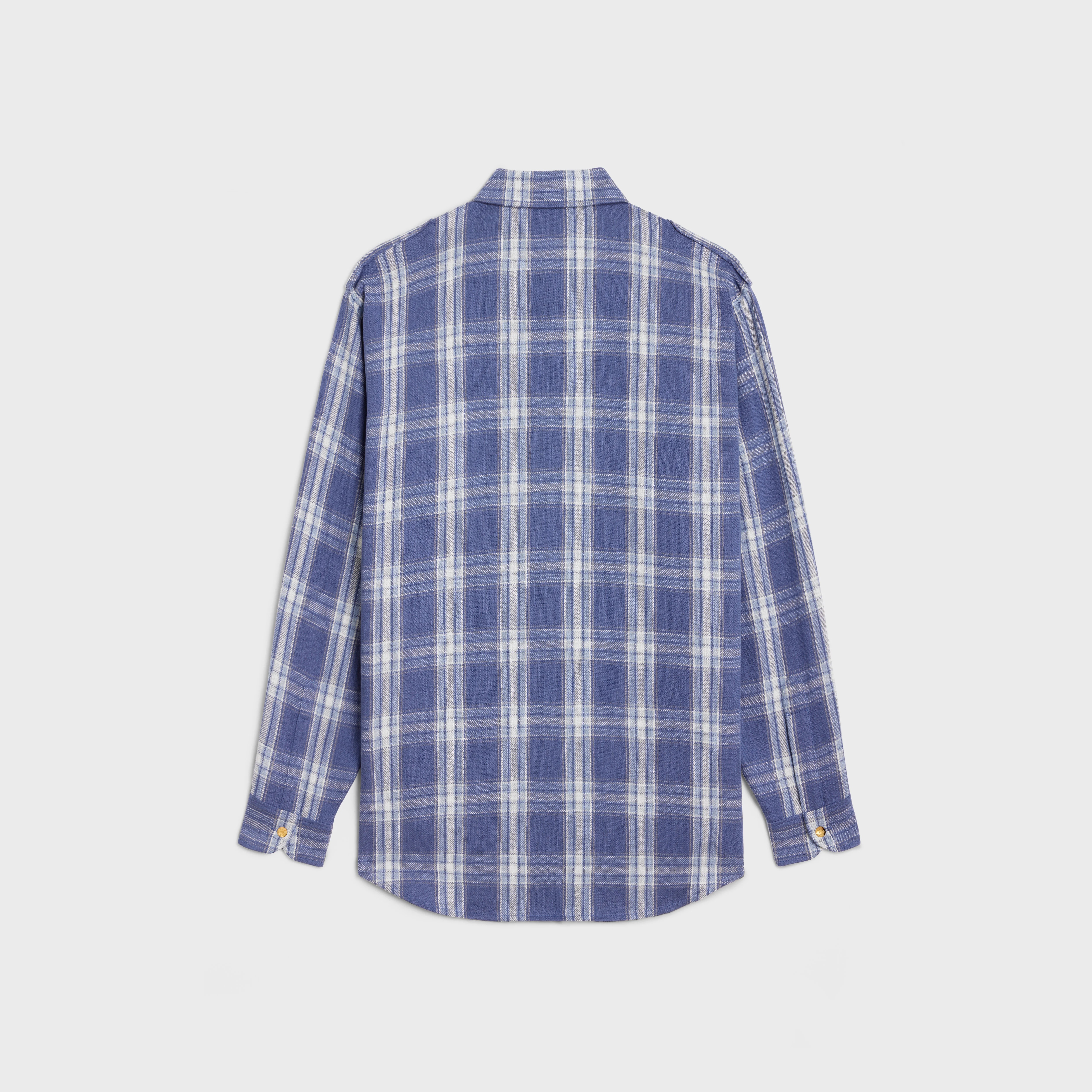 overshirt in checked cotton - 2