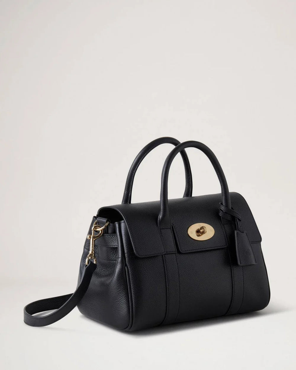 Bayswater Satchel Black Small Classic Grain - 3