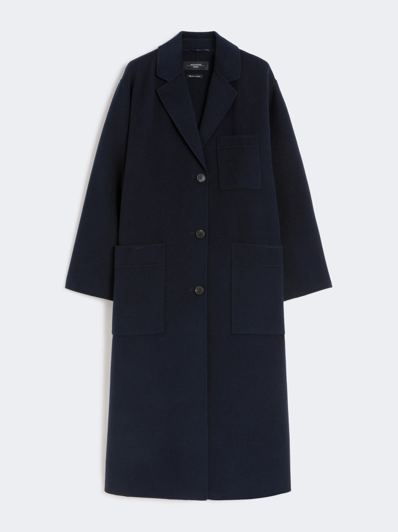 GALOSCE Double-faced wool-blend coat - NAVY 1