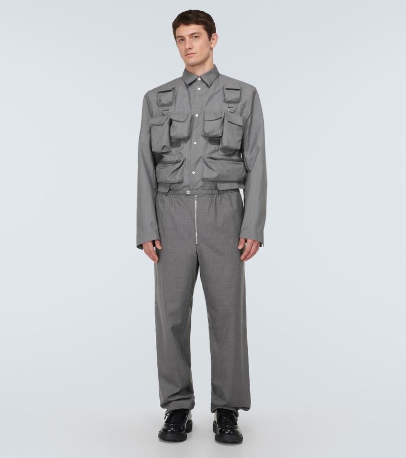 Prada Virgin wool straight pants outlook