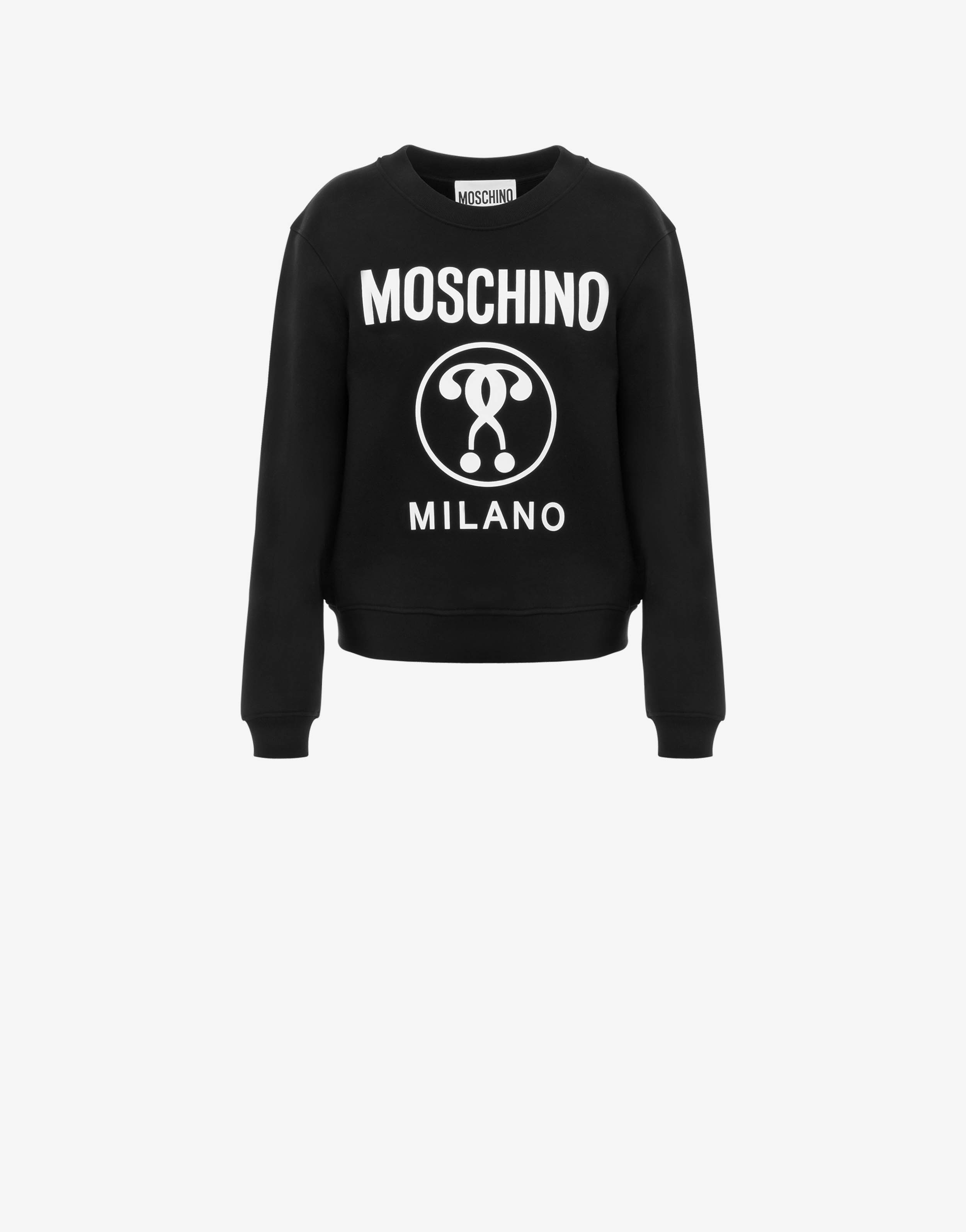 DOUBLE QUESTION MARK COTTON SWEATSHIRT - 1