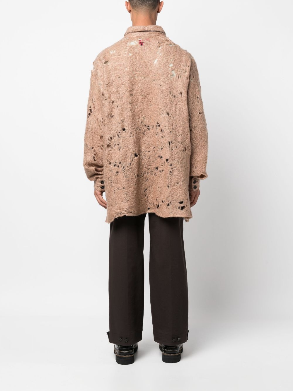 raw-cut finish long-sleeve shirt - 4