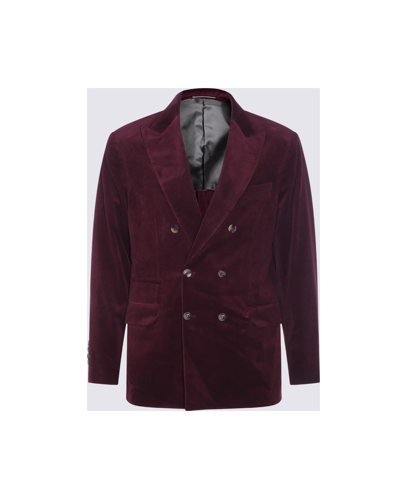 Dark Red Cotton Suit - 2