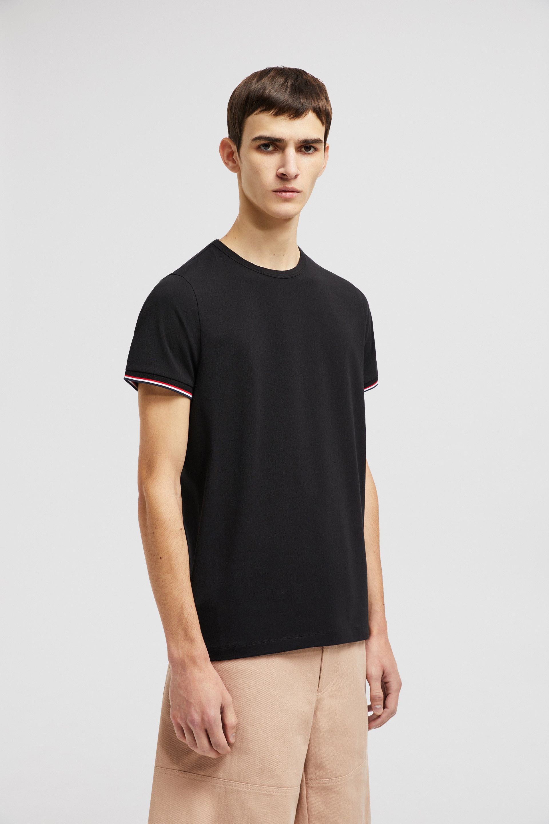Tricolor-Trimmed Cotton T-Shirt - 3
