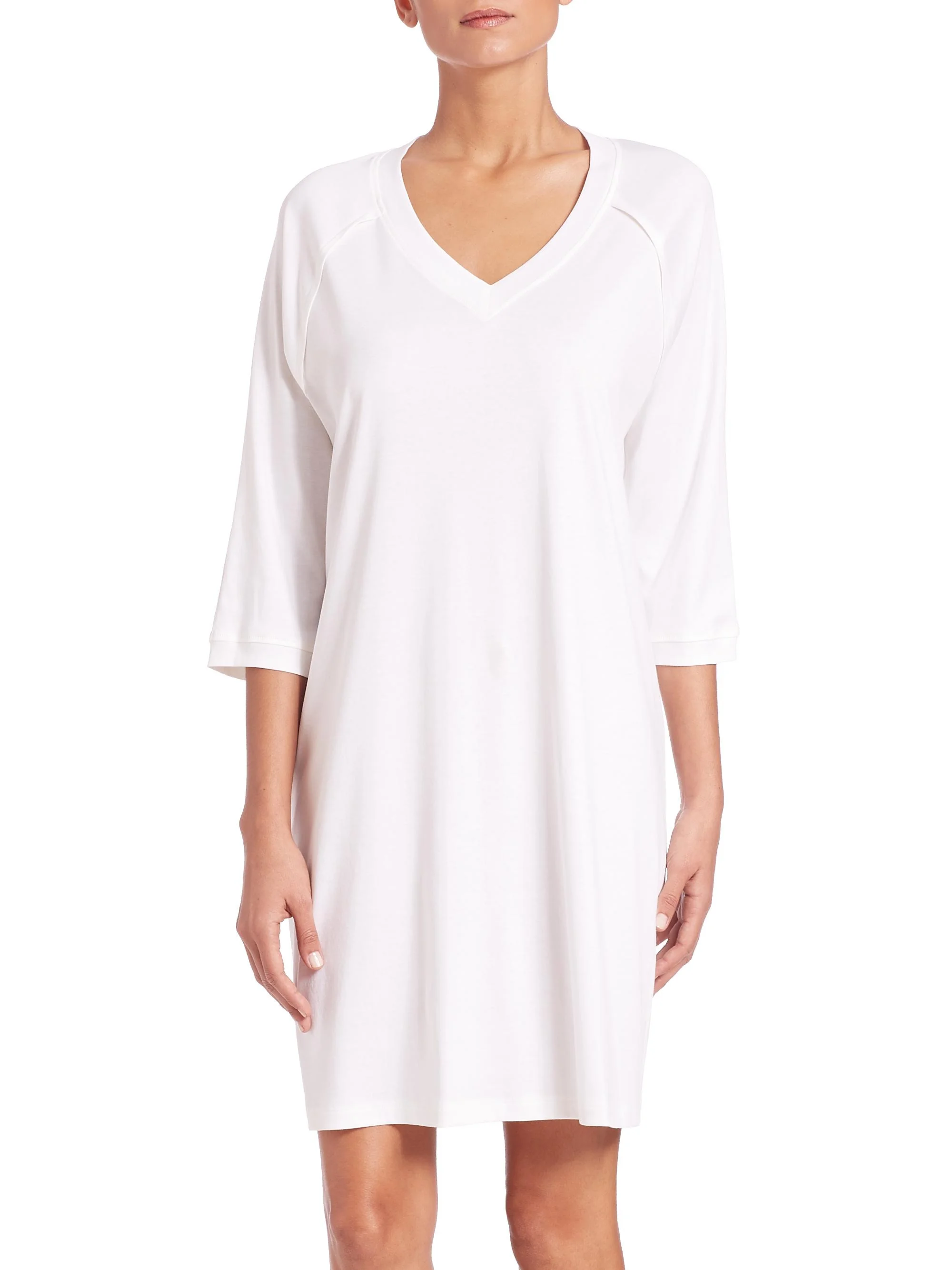 Women's Pure Essence Three-Quarter Sleeve Gown - Off White - 1