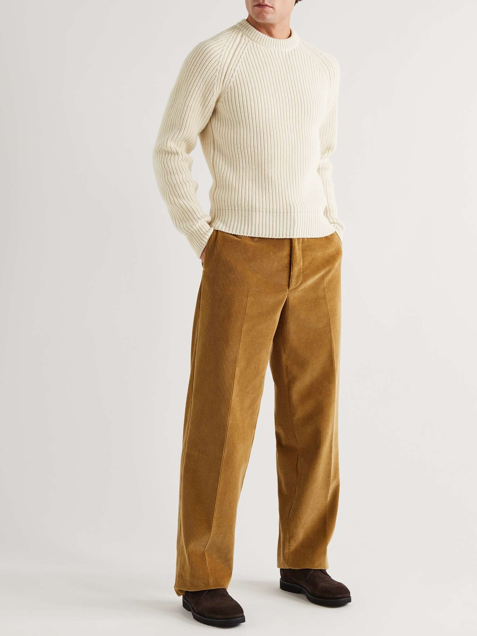 Ribbed Cashmere Mock-Neck Sweater - 2