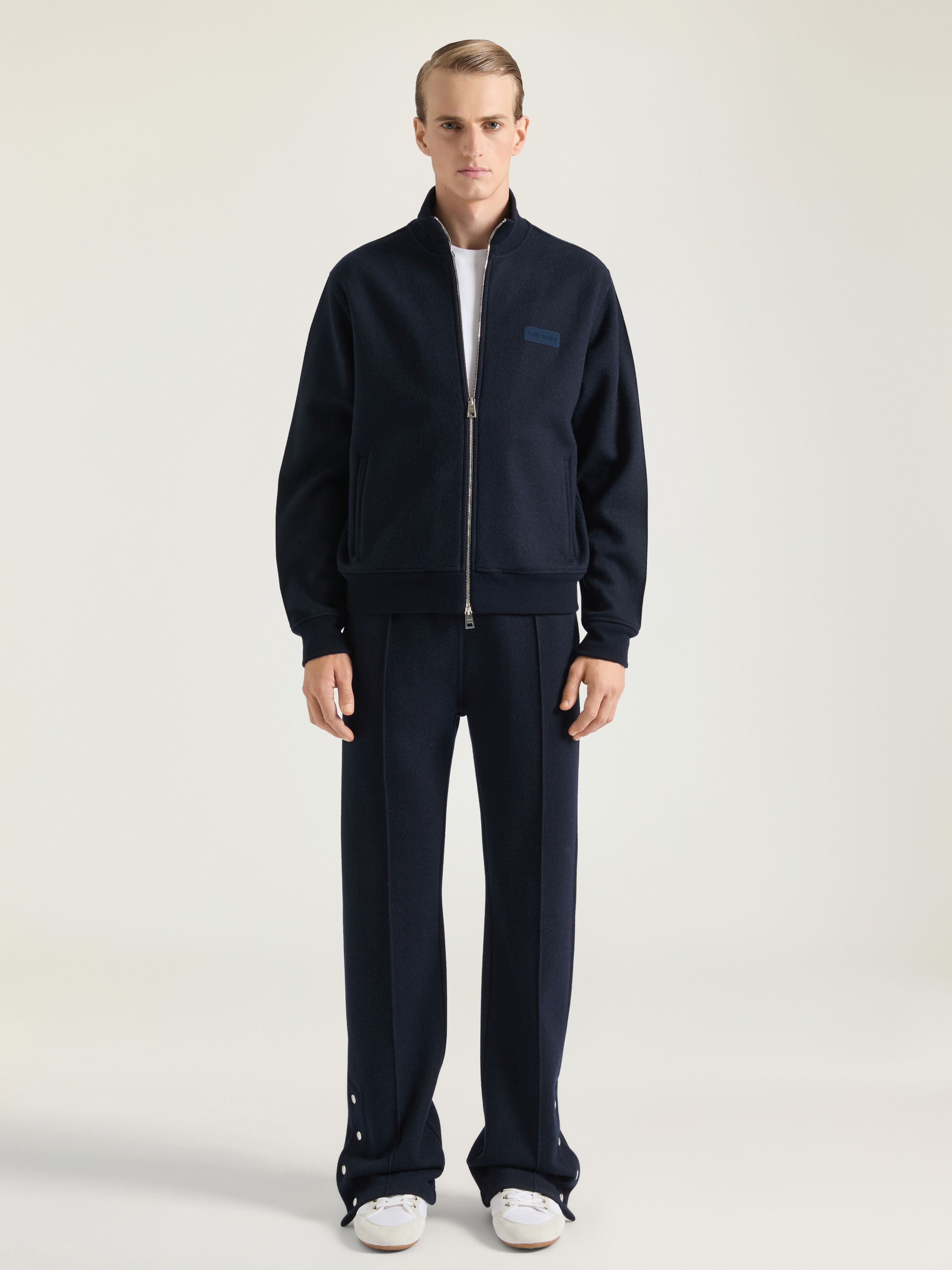 ZIPPED SWEATSHIRT IN WOOL CASHMERE WITH GIVENCHY PATCH - 2
