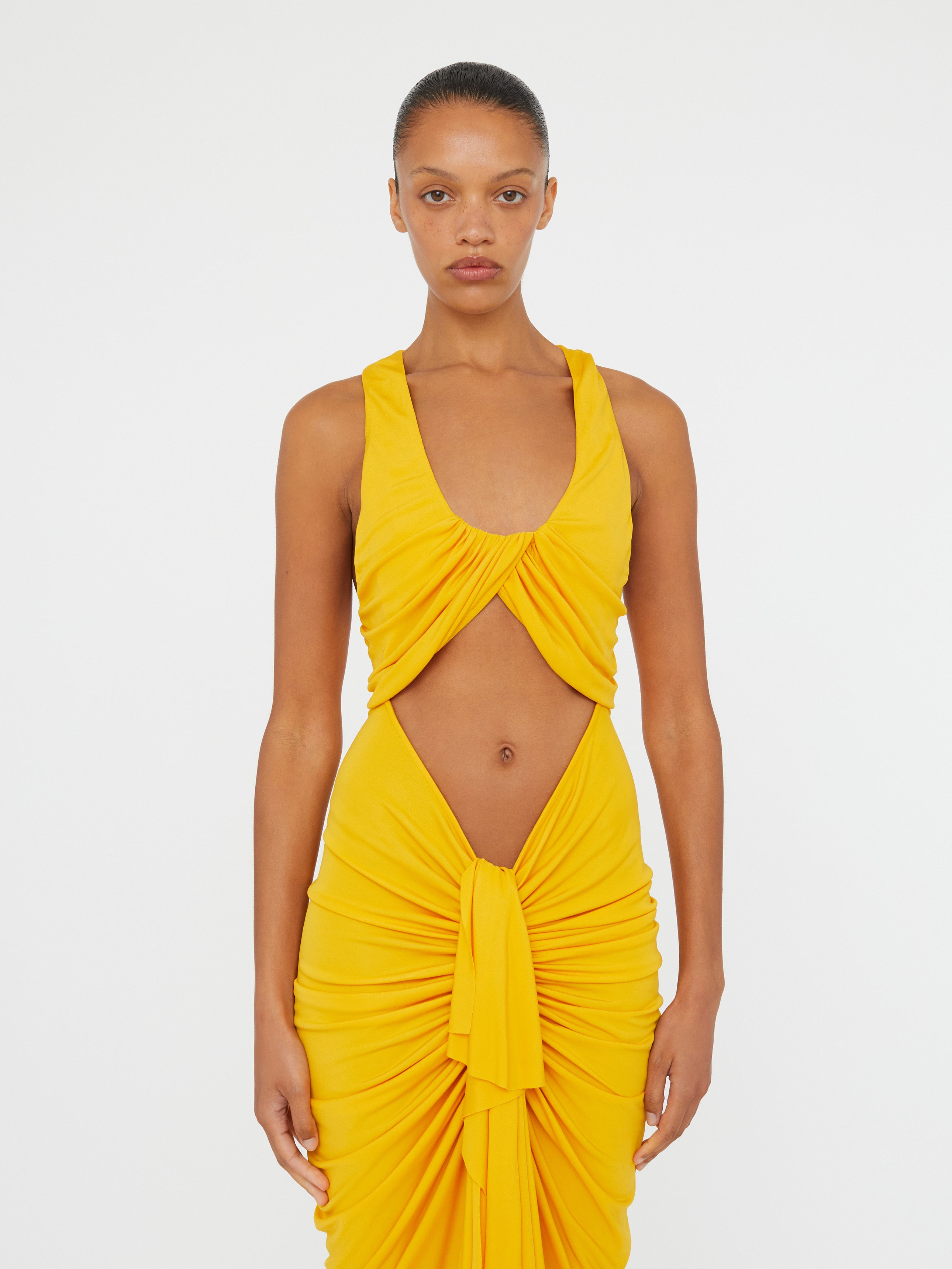 Vivenda Drape Front Dress - 2