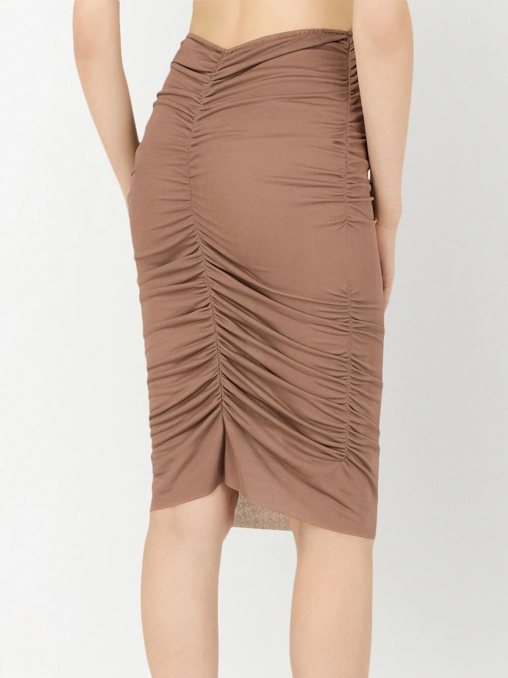 draped detailing midi skirt - 6