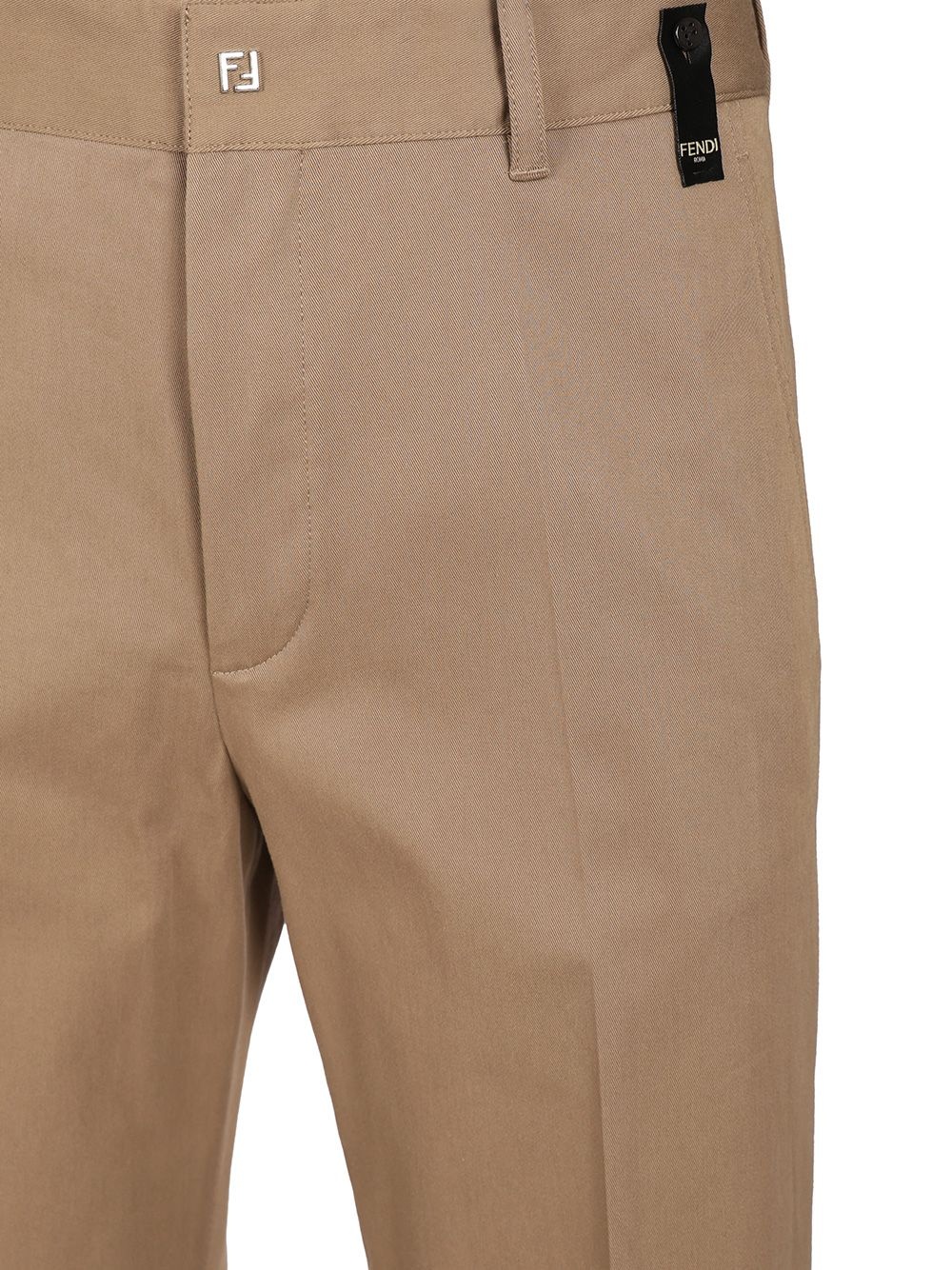 Gabardine Cigarette Trousers Beige - 3